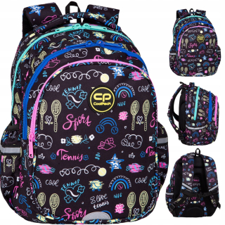 CoolPack viackomorový školský batoh biely, čierny, Odtiene fialovej, Odtiene modrej, Odtiene ružovej, Odtiene zelenej, Odtiene žltej a zlatej, Multicolor 21 l